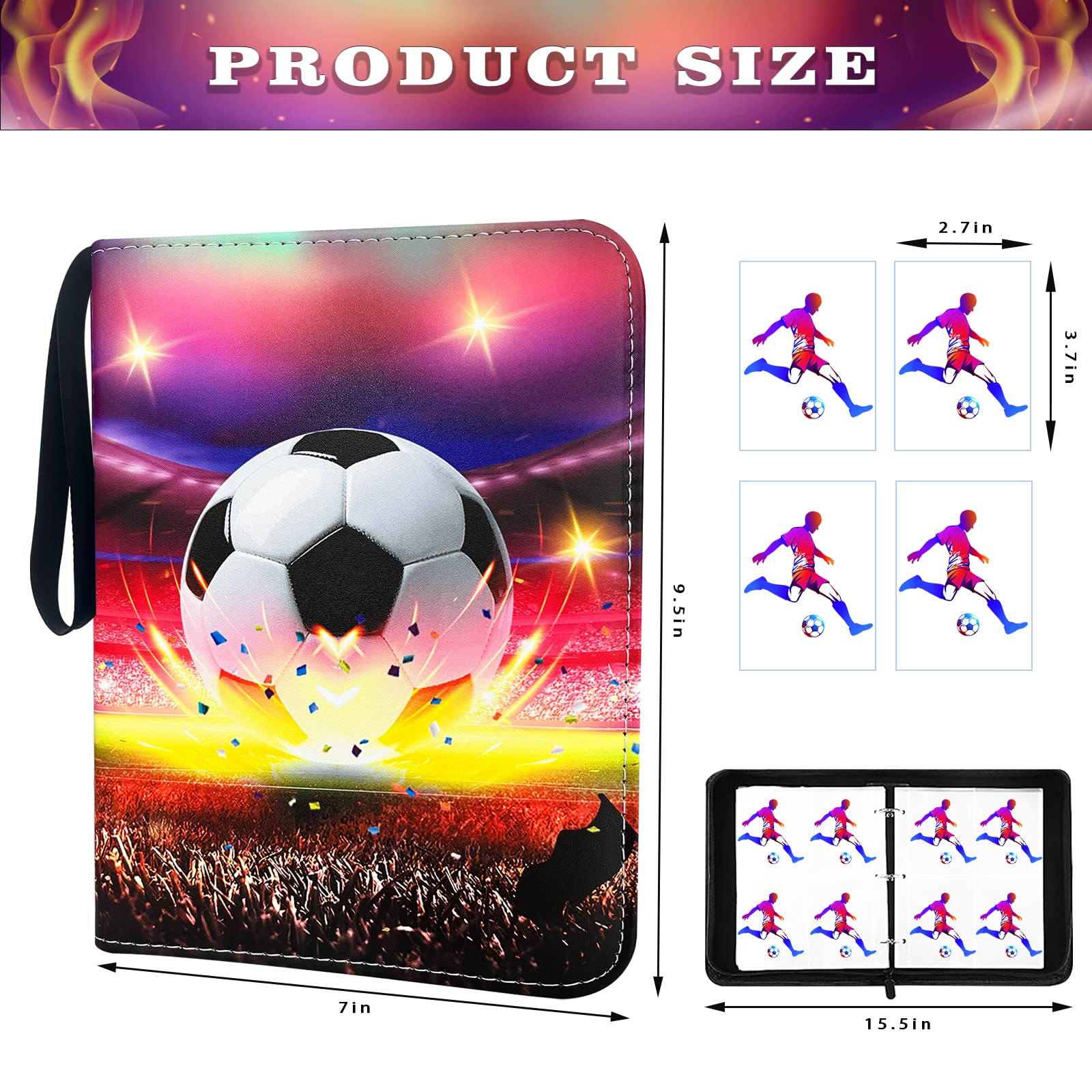 Amazon.co.jp: カード400枚 サッカーカードバインダー 4ポケットカード